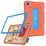 MUMU HBS 3-Layer Slim Heavy Duty Shockproof Rugged Protective Case with Built-in Stand for Samsung Galaxy Tab A 8.4 2020 SM-T307/T307U for Kids Friendly Tablet Cover-Orange