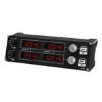 Logitech G Saitek Pro Flight Radio Panel, Professional Simulation Radio Controller, 4 Separate Led Displays, Modular and Customizable, USB, PC - Black