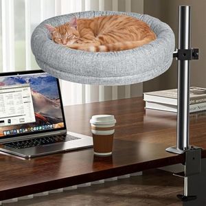 TianfuSpanda Cat Desk Bed, 360 Rotating & Adjustable Height Hammock