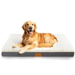 JOLLYVOGUE Large Dog Bed, Orthopedic Dog Bed with Egg Crate Foam Support and Non-Slip Bottom, Soft & Cozy Dog Beds with Removable Washable Cover (Large, Light Grey, Up to 75 lbs)