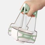 ATFYER Hot Plate Gripper,Hot Dish Plate Clip,Plate Lifter Steamer,Plate Gripper Tongs,Stainless Steel Bowl Clip Holder,(Green)