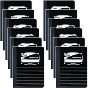 Mead Composition Book, Journal/Notebook, 9 – 3/4 x 7 – 1/5,1 cm marmo nero, 12-pack (09920)