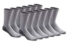 Dickies Multi-Pack Dri-Tech Moisture Control Crew Socks Gray Socks Size: 10-13/Shoe Size: 6-12