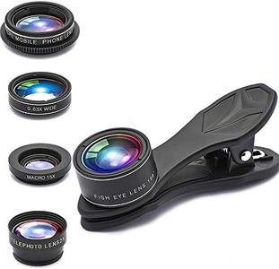 Phone Lens 5 in 1 HD Camera Lens Kit 198 Degree Fisheye Lens/0.63x Wide Angle/15x Macro Lens/2X Telephoto Lens/CPL Lens for iPhone 6/6s Plus SE Samsung Galaxy S7/S7 Edge S6/S6 Edge