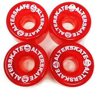 Alterskate Longboard Cruiser 65mm 78a Wheels (Translucent Red)