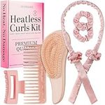 Lily England Heatless Curlers Gift Set, Hair Curler Headband, Heatless Curls for Long Hair & Short Hair, No Heat Curlers for Overnight - Stocking Fillers for Teens, Girls & Women (Peach, 6 Pack)