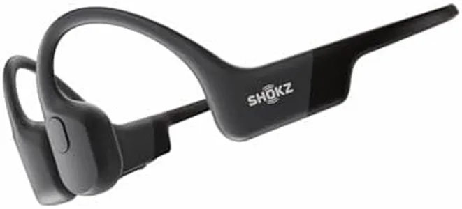 SHOKZ OpenRun - Open-Ear Bluetooth Bone Conduction Sport Headphones, Sweat Resistant Wireless Earphones for Workouts and Running, Built-in Mic, with Hair Band, Black