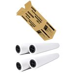 24’’ x 150’ Plotter Paper (New and Premium 4 Rolls) 20 lb Uncoated 96 Bright White (75 GSM with 2’’ Core) CAD Paper Rolls For Engineers, Architects, Copy Service Shops w/Inkjet Printers