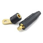 WeldingCity Welding Cable Twist-Lock Male Connector 191981 and Female Terminal Adapter 218678 Tweco/Lenco Style for AWG 1/0-2/0 (50-70mm) for Miller Welders