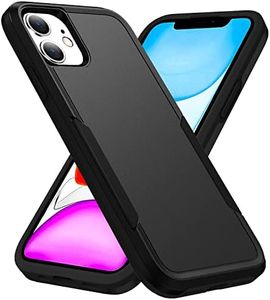 Hsefo Compatible with iPhone 11 Case, Heavy Duty Protection Shockproof Dropproof Dustproof Anti-Scratch Phone Case Cover for 11 -Black