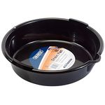 Draper 6L Oil / Fluid Drain Pan | 380mm Diameter | UV Stabiliser Drip Tray | Anti-Splash Lip | 15086