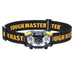 TOUGH MASTER Head Torch Rechargeable, Mini LED Headlamp 250 Lumens, Motion Sensor 6 Hour Battery Life, Adjustable Angle, Ultra Bright 5 Light Setting Lightweight Headlight