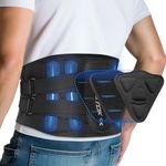 Back Brace for Lower Back Pain Relief with Removable Pad, Lumbar Support for Sciatica, Herniated Disc, Scoliosis, Back Support Belt with 5 Stays, Soft Breathable Mesh, Anti-skid, For Men & Women (Large)