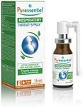 PURESSENTIEL - Respiratory Throat Spray with 4 essential oils - Helps treat irritated, inflamated or sore throat - Source of antioxydants - Medicinal ingredients of 100% natural origins - 15ml