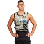 CROSS101 Adjustable Weighted Vest Camouflage Workout Weight Vest Training Fitness, 20 lb.