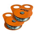 GearAmerica 2PK Snatch Block 9Ton | Heavy Duty Winch Pulley System for Synthetic Rope or Steel Cable | Double Winch Capacity, Extend Life, Control Direction of Pull | Best Off-Road Recovery Accessory