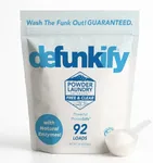 Defunkify Powder Laundry Detergent | Free & Clear Powdered Laundry Soap w/Odor Crushing & Stain Removing Power | 92 Loads (55 oz)
