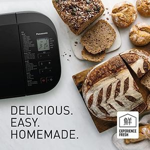 Panasonic Fully Automatic Bread Maker – 31 Programs, Yeast & Nut Dispenser, Silver