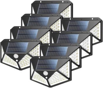 Solar Light Outdoor Motion Sensor, Wired Security Solar Powered Flood Lights for Indoor, Outside, Yard, Garden(8-Pack), 800LED Motion Sensor Deck Solar Lights Adjustable Panels