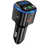 SONRU FM Transmitter for Car Bluetooth 5.3, Bluetooth Car Adapter Transmitter PD 30W QC3.0 Car Fast Charger, Hands Free Calling, Bass Lossless Hi-Fi Sound,support TF card, U disk