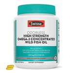 Wild Fish Oil Omega 3 - EPA DHA Fish Oil Supplements - Burpless & Odorless - Helps Support Brain, Eye and Heart Health - High Strength 1500 mg Omega 3 Supplement - 400 Softgel Pills