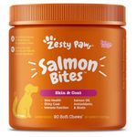 Salmon Fish Oil Omega 3 for Dogs - With Wild Alaskan Salmon Oil - Anti Itch Skin & Coat + Allergy Support - Hip & Joint + Arthritis Dog Supplement + EPA & DHA - 90 Chew Treats - Salmon Flavor