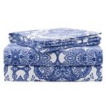 Pointehaven 200 GSM Flannel Sheet Set, King, Printed, Alpine