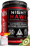 Grizzly Nutrition, NIGHT HAWK (460 grams Powder, kiwi martini) Stimulant free/No Caffeine Pre workout/intra,specially designed for evening/night workout,with EAA +30 performance boosters, with Energy+