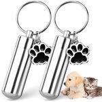 Waterproof Cremation Pet Urns Keychain for Dogs Ashes, Cylinder Cat Dog Urn for Pet Ashes Cremation Keepsake Memorial Ashes Jewelry Pend