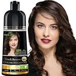 Herbishh Hair Color Shampoo for Gray Hair – Hair Dye Shampoo – Colors Hair in Minutes – Lasts Up To 2-3 Weeks – 500 Ml – 3-In-1 Hair Color – | Herbishh (Dark Brown)