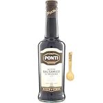 Ponti Balsamic Vinegar of Modena I.G.P. 500ml (16.9 Fl Oz) Premium Balsamic Vinegar from Italy - Aceto Balsamico di Modena - Barrel Aged Acetaia Balsamic Vinegar Used with Salads, Dressing, Vinaigrette, Reduction Glaze, Crema - Dense, Made from an Anci...