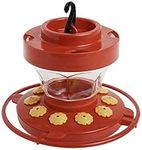 First Nature 993091-546 16 oz. Hummingbird Flower Feeder, Red