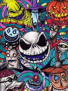 Nightmare Before Christmas Cross Stitch - Jack Needlepoint Counted Cross Stitch Kits for Beginners Adults Patterns Dimensions Embroidery Kits Arts and Crafts (11CT)