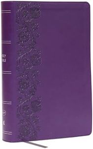 KJV Giant Print End-of-Verse Reference Bible, Purple Leathersoft, Red Letter, Comfort Print