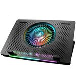 KLIM Orb + Laptop RGB Cooler - 11 to 15.6 Inch + Laptop Gaming Cooling + USB Fan with Metal Grille + Stable + Mac and PS4 Compatible