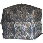 ThunderBay Gobbler Lodge 5-Side Hunting Blind, 4 Person Ground Blind for Deer Hunting, 300D Oxford Fabric Deer Blind, JX Hardwood Camo Pattern…