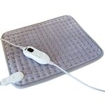 ALVA Electric Heating Pad - 30x40cm - Therapeutic Relief - Single Controller - 90 Min Timer - 4 Heat Settings - Auto Shut-Off - Machine Washable - Super Soft - Grey