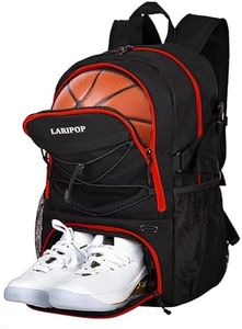 LARIPOP Gifts for Men,Basketball Backpack-Christmas Stocking Stuffers for Mens Gifts,Ball & Shoes Compartment Fit Volleyball,Soccer,Swim,Gym,Travel,Sports Training Equipment Bags Gifts