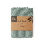 Wild & Stone | Organic Cotton Dish Cloth | Eco-Friendly Kitchen Cloth | Biodegradable & Compostable Cleaning Cloth (Moss Green)