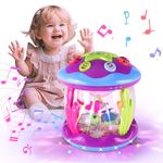 AIERRSON Baby Toys 6 to 12 Months, Ocean Rotating Projector Light Up Musical Toys for Baby Girls, Early Crawling Toys 12 18 Months, Sensory Toys for 1 2 3 Year Old Girls Toys,1st Birthday Gifts