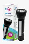 Nippo Nova Rechargeable LED Torch with Side Light | Lithium ion Battery with 2hrs Back |C Type Micro USB| Black