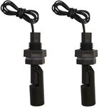 mxuteuk 2 Pcs Side Mounted Horizontal Liquid Float Switch Water Level Sensor Black for Aquariums Tank DPL-1-BK
