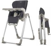 Inglesina My time Highchair, Pepper - Adjustable High Chair for Babies & Toddlers, 4 Height & 3 Recline Settings, Collapsible, Tool-Free Assembly, BPA Free, Removable Tray for Easy Cleaning