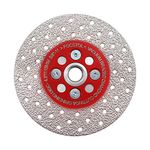 FOCSTOL Diamond Cutting and Grinding Disc - 4.5''(115mm) Double Side Vacuum Brazed Diamond Blade for Granite Marble Porcelain Ceramic Tile 5/8''-11 Thread