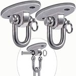 SELEWARE 2 Pack 2000 lb Capacity Stainless Steel 180° Swing Hangers Heavy Duty Swing Hooks for Concrete Ceiling Wooden Hanging Hardware for Por Porch Playground Hammock Gym Swing Sets