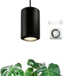 VALIKIY Hanging Grow Light 40W Large, Full Spectrum Warm White Color, with Timer, Plug-in Pendant Grow Lights with 15FT Fabric Power Cord, Decorative Grow Light for Indoor Plants, Flowers …