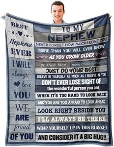 Xutapy Nephew Gifts from Auntie, Gifts for Nephew Throw Blanket 60’’x50’’, Nephew Gifts from Aunt Uncle, Birthday Gifts for Nephew, Nephew Christmas Graduation Gift Ideas, Best Nephew Ever Blanket