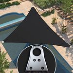 Amgo 12' x 12' x 12' BlackTriangle Super Ring Sun Shade Sail Canopy Awning Shades for Patio AGSWT - Commercial Heavy Duty - 260 GSM - 5 Years Warranty(We Customize)