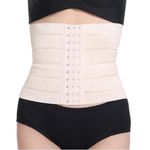 Skeroto Women Shapewear for Tummy Thigh | Air Breath Tummy Grip Belt for Women | Slimming Corset 3 Hooks Girdle with Wire Support | High Waist Ladies Shapewear| Body Shaper for Slim Body -(XL, Beige)