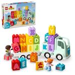 LEGO DUPLO Town Alphabet Truck Toy, Construction Toy for Kids Aged 2 and Up, ABC Learning Vehicle with a Trailer Carrying Alphabet Bricks with Boy and Girl Figures, Toddler Educational Toy, 10421